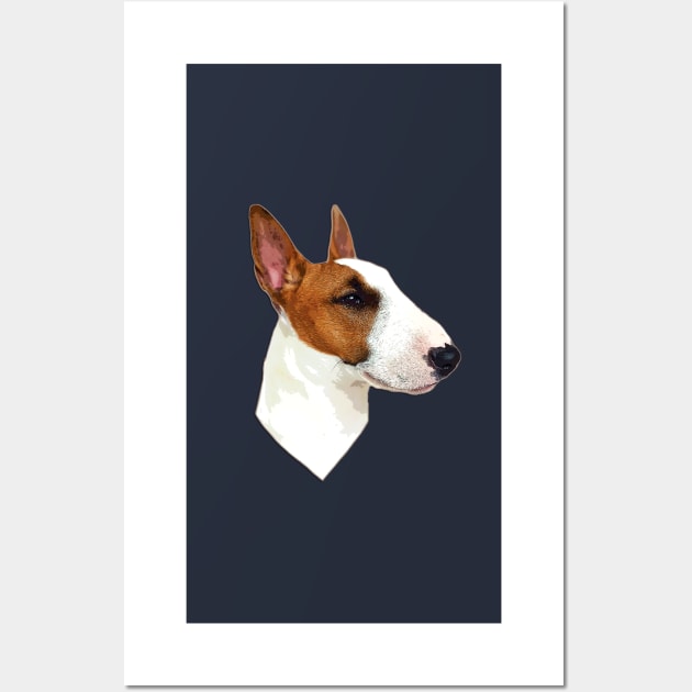 Bull Terrier Dog Head Art Wall Art by ElegantCat